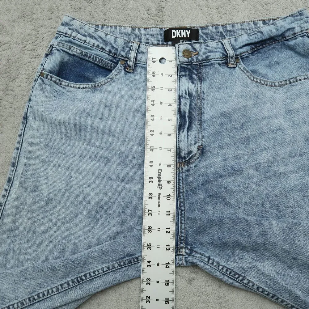 DKNY Jeans Women's Size 32 Blue High-Rise Wide-Leg Denim Pants 30.5